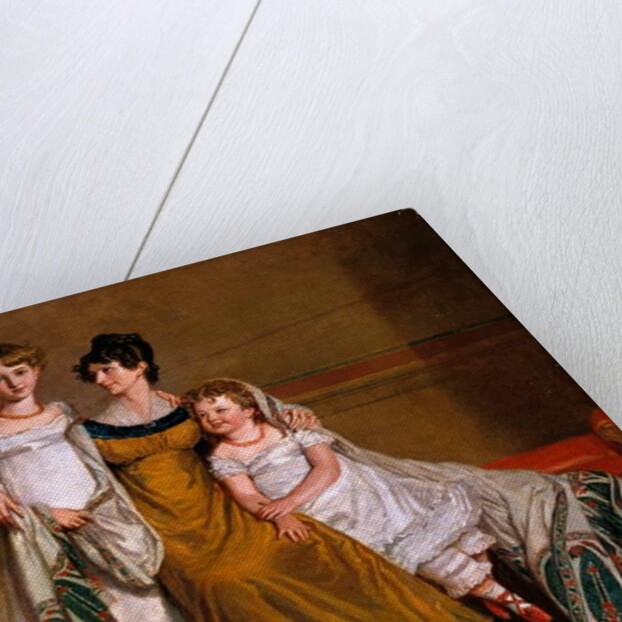 Portrait of a woman with two children in a domestic interior, c.1815 by Alfred-Edward Chalon