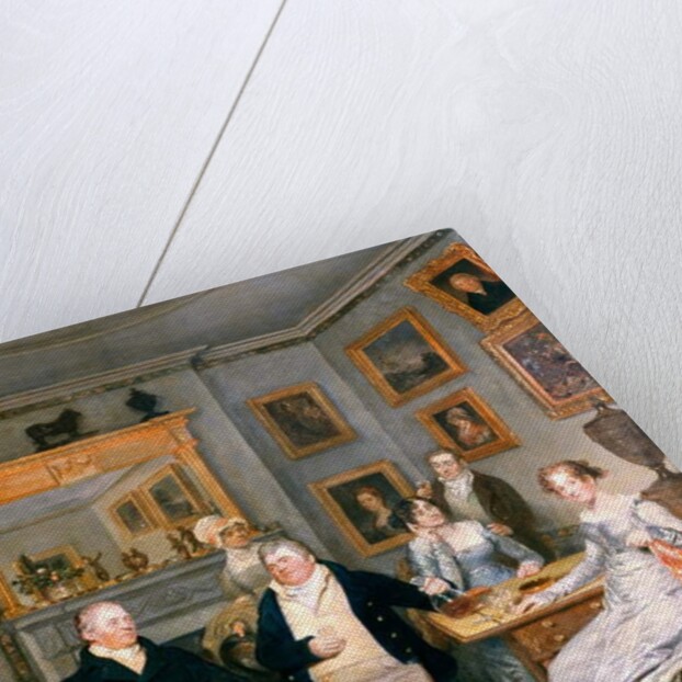 A family scene in a domestic interior, c.1815-20 by English School