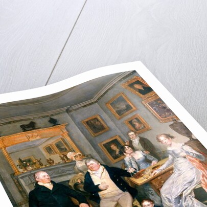 A family scene in a domestic interior, c.1815-20 by English School