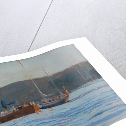 Evening yachts Salcombe, 2016 by Jennifer Wright