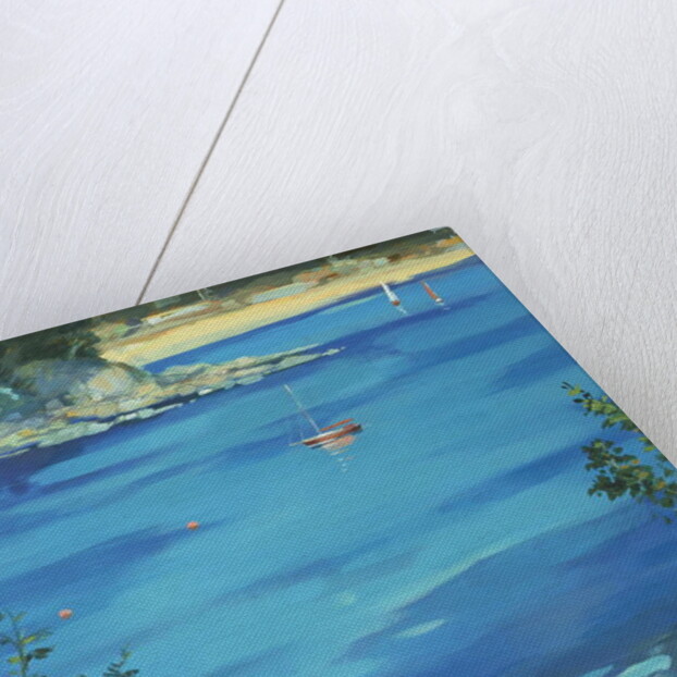 Salcombe, Moored Yacht, Southsands, 2000 by Jennifer Wright