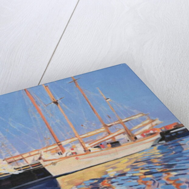 Moored Sailing Ships, Skagen, Denmark, 1999 by Jennifer Wright