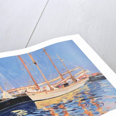 Moored Sailing Ships, Skagen, Denmark, 1999 by Jennifer Wright