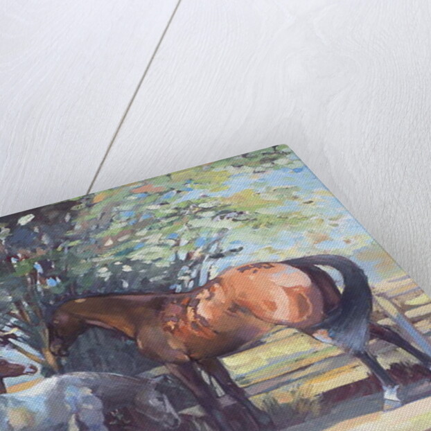 Horses - Summer Flies, 1990 by Jennifer Wright