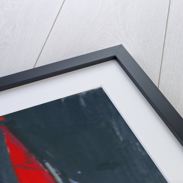 Red sail boat Salcombe - gouache - 2008 by Jennifer Wright