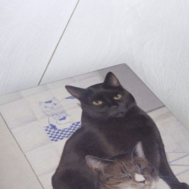 Stray and Daisie in the Kitchen by Joan Freestone