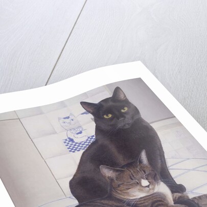 Stray and Daisie in the Kitchen by Joan Freestone