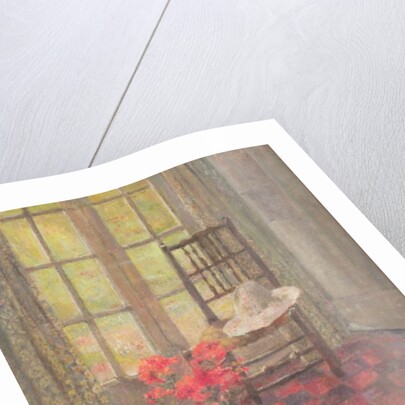 Interior with geranium by Joyce Haddon