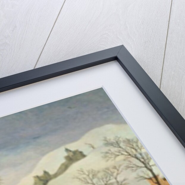 Flight into Egypt in a winter landscape by Abel Grimmer or Grimer