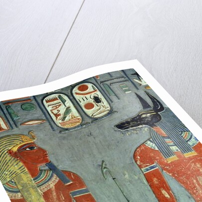 Horemheb and Anubis by Egyptian 18th Dynasty