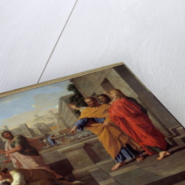 Saphira's death, 17th century by Nicolas Poussin