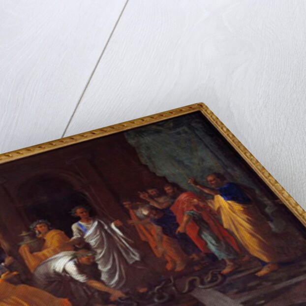 Moses Changing Aaron's Rod Into A Snake, 17th century by Nicolas Poussin