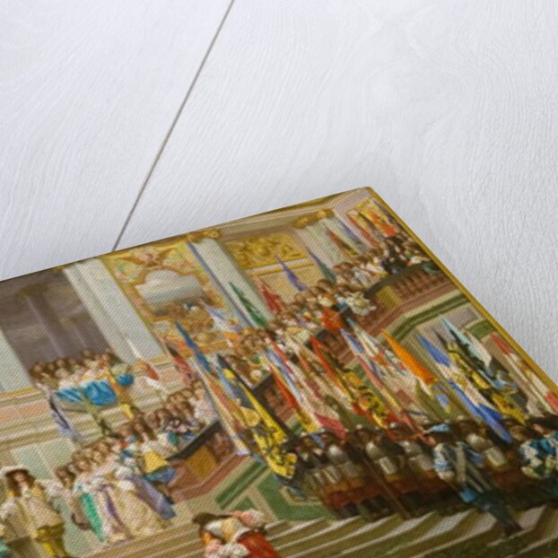Reception of Louis 2 de Bourbon Conde said the Grand Conde by King Louis 14 a Versailles in 1674, 1878 by Jean Leon Gerome