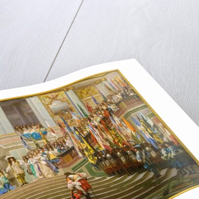 Reception of Louis 2 de Bourbon Conde said the Grand Conde by King Louis 14 a Versailles in 1674, 1878 by Jean Leon Gerome