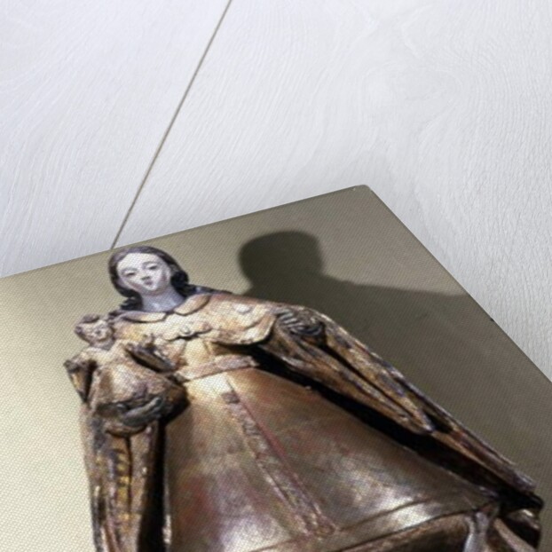 St. Francis sustaining the Madonna and Child by School Mexican