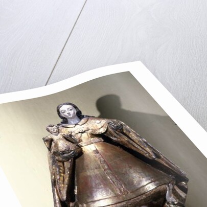 St. Francis sustaining the Madonna and Child by School Mexican