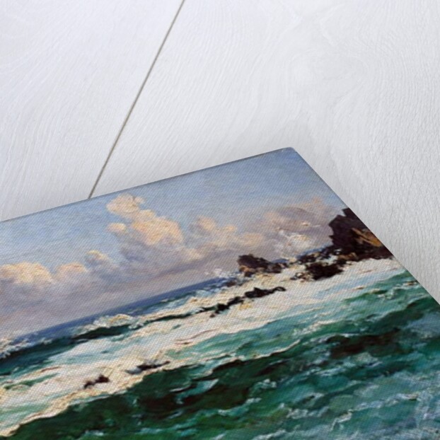 Ouessant, Rising sea between the semaphore and the trumpet, 1885 by Emmanuel Lansyer