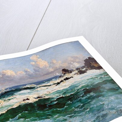 Ouessant, Rising sea between the semaphore and the trumpet, 1885 by Emmanuel Lansyer