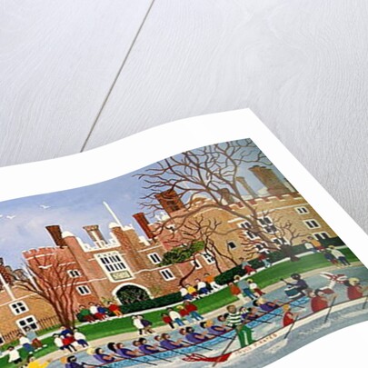 Dragon boat racing at Hampton Court, 1993 by Judy Joel