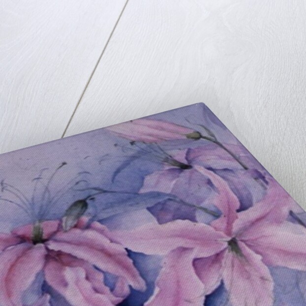 Lilies, pink Auratum by Karen Armitage