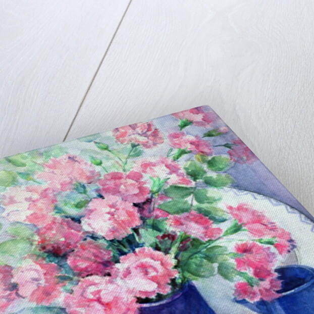 Provencal Arrangement of Pinks and Eucalyptus by Karen Armitage