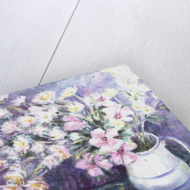 Pink Flowers in a Jug by Karen Armitage