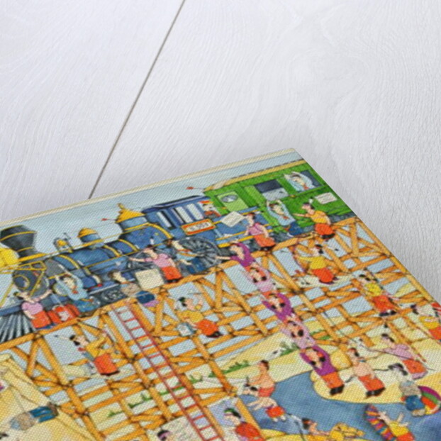 Indian Attack on a Train, 1988 by Christian Kaempf