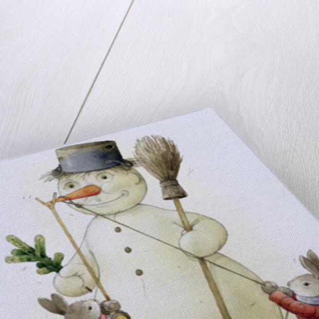 Snowman and Hares, 1999 by Kestutis Kasparavicius