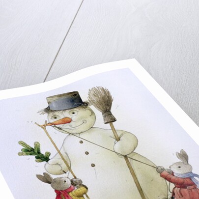 Snowman and Hares, 1999 by Kestutis Kasparavicius