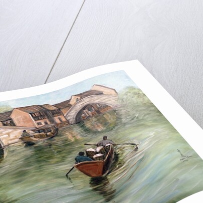 Washing Clothes by the Stream, 1995 by Komi Chen