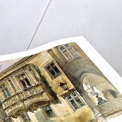 Gothic balcony in the courtyard of Klosterneuburg Abbey, c.1840 by Rudolph von Alt
