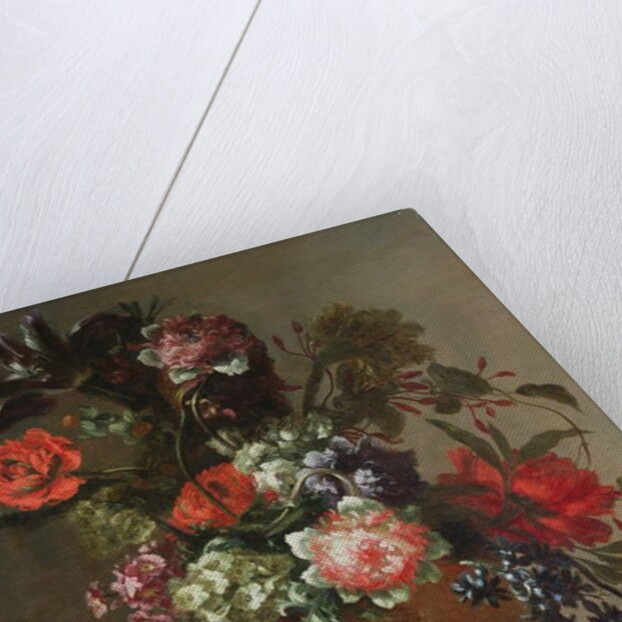 Still life of flowers in a sculpted vase by Jean-Baptiste Monnoyer