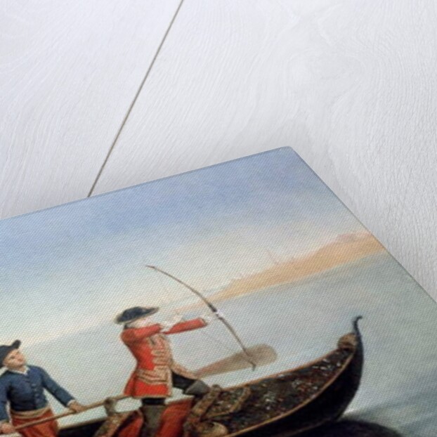 Hunting wild duck with bows and arrows by Pietro Longhi