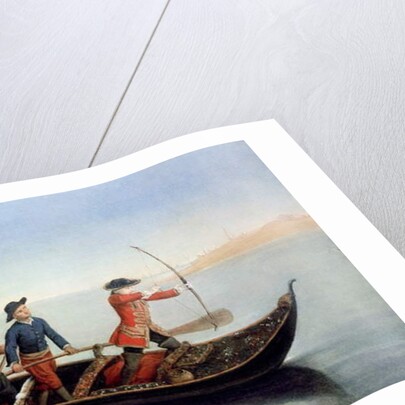 Hunting wild duck with bows and arrows by Pietro Longhi