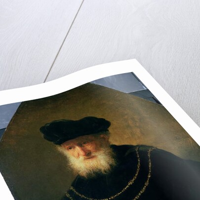 Head of an Old Man wearing a Cross, 1630 by (studio of) Rembrandt Harmensz. van Rijn