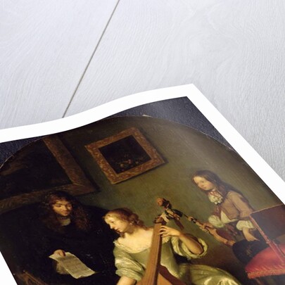 The Bassviol Player, 1665 by Caspar Netscher