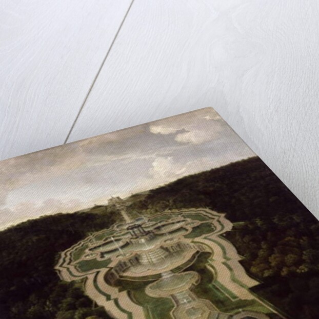 View over the Great Plaza with Temple at the Beginning of the Second Third of the Waterfalls to the Octagon, after 1716 by Jan van Nickelen