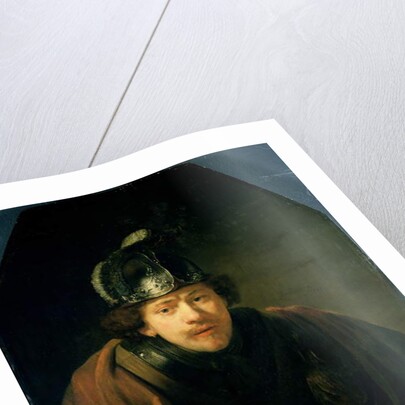 Self Portrait with Helmet, 1634 by Rembrandt Harmensz. van Rijn