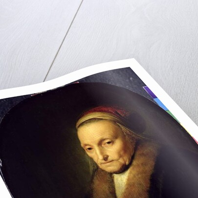 Head of an Old Woman with a Fur Collar, after 1630 by Gerrit or Gerard Dou