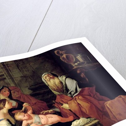 The Blind Prophet Tiresias with the Baby Narcissus, after 1666 by Giulio Carpioni