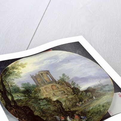 South Coast Landscape with the Temple of Vesta in Tivoli, 1595 by Jan the Elder Brueghel