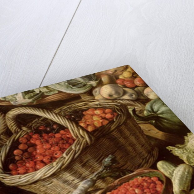 Detail of Still Life with Fruit, Vegetables and a Market Woman, 1564 by Joachim Beuckelaer or Bueckelaer