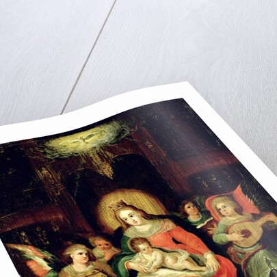 The Virgin Mary with Child and Music-playing Angels by Frans II the Younger Francken