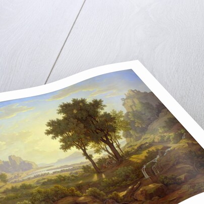 Italian Landscape at Sunset by Johann Martin von Rohden