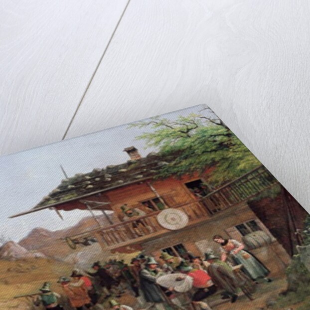 Target Practice in Fischbachau by Lake Schlier by Lorenzo I Quaglio