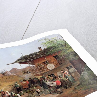 Target Practice in Fischbachau by Lake Schlier by Lorenzo I Quaglio