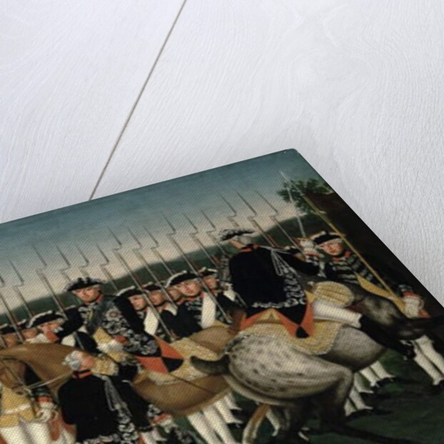 Friedrich II with the Hesse Guard Regiment by Brock