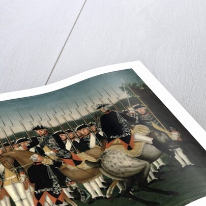 Friedrich II with the Hesse Guard Regiment by Brock