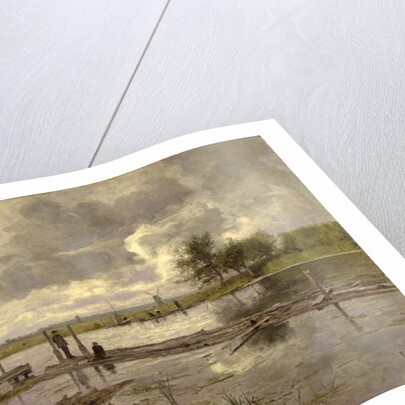 Landscape with the Ilm near Weimar, with a Fisherman, 1886 by Paul Baum