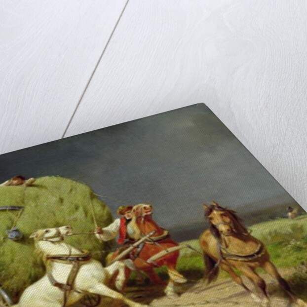 The Hay Wagon, 1874 by Johann Jakob Eduard Handwerk